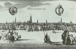 Niederlande, Merian: Amsterdam mit Hochseeschiffen