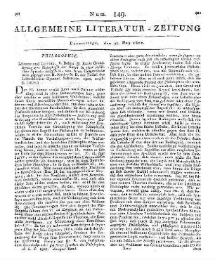Münch, J. G.: Der Genius am Grabe oder Wir finden uns wieder nach dem Tode. Briefe an Georg. Nürnberg: Stein 1800