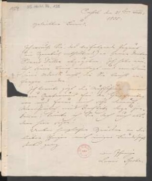 Brief an Wilhelm Speyer : 21.02.1835