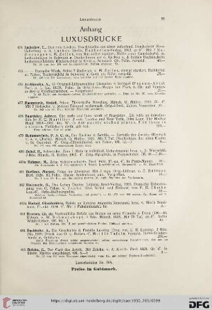 Anhang: Luxusdrucke (Nr. 474 - 607)