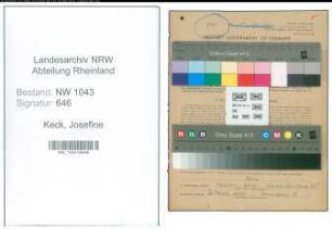 Entnazifizierung Josefine Keck , geb. 12.10.0000 ()