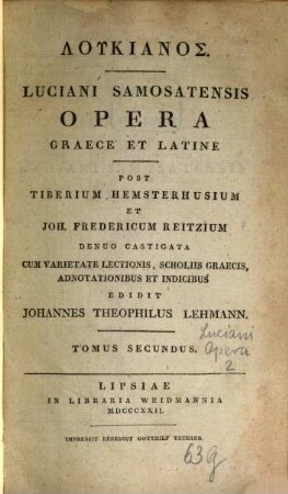 Lukianos, 2. Deorum dialogi [u.a.]