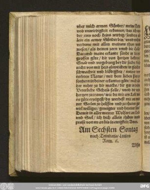Am Sechsten Sontag nach Trinitatis/ Lection Rom. 6.
