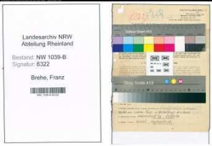 Entnazifizierung Franz Brehe , geb. 05.04.1899 (Angestellter)