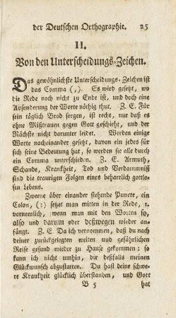 II. Von den Unterscheidungs-Zeichen