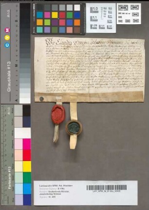 Freibrief in betref des Erbes Nordhoff [Kirchspiel Gimbte].