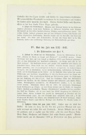 IV. Aus der Zeit von 1517 - 1815