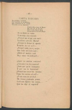 Carta tercera