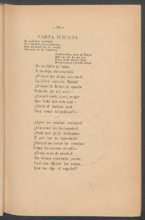 Carta tercera