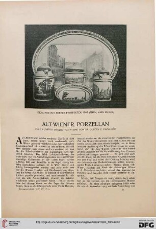 Alt-Wiener Porzellan: eine Ausstellungsbetrachtung