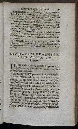 Analysis Evangelii Secundum Iohannem.