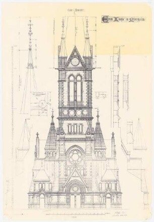 Evangelische Stadtkirche Pforzheim: Ansicht 1:100