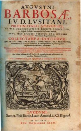 Collectanea doctorum, qui in suis operibus concilii tridentini loca referentes, illorum materiam incidenter tractaverunt ...
