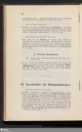 VII. Krankheiten der Bewegungsorgane