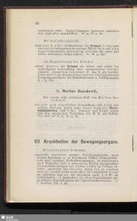 VII. Krankheiten der Bewegungsorgane