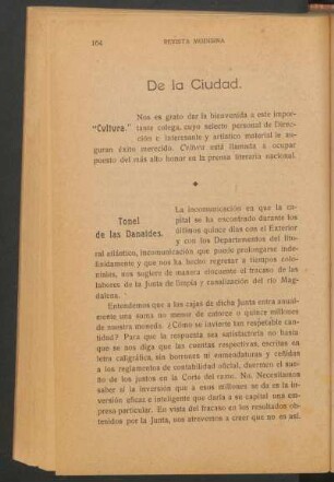 De la ciudad.