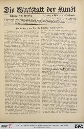 Die Neuburg am Inn als Künstler-Erholungsheim