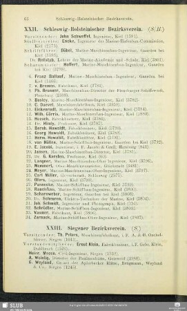 XXIII. Siegener Bezirksverein.