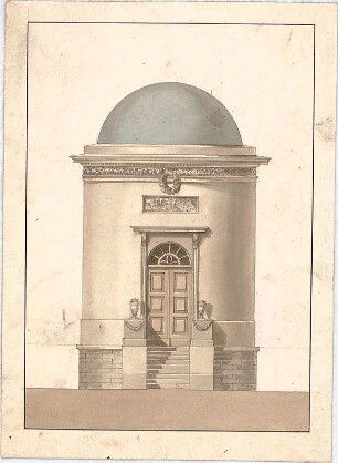 Voit, Johann Michael; Landhaus mit Pavillon - Ansicht