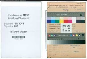 Entnazifizierung Walter Bischoff , geb. 11.02.1910 (Technischer Angestellter)