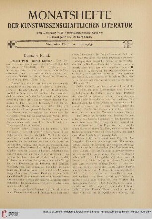 Siebentes Heft (Juli 1905)