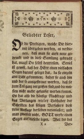 Geliebter Leser,[...]