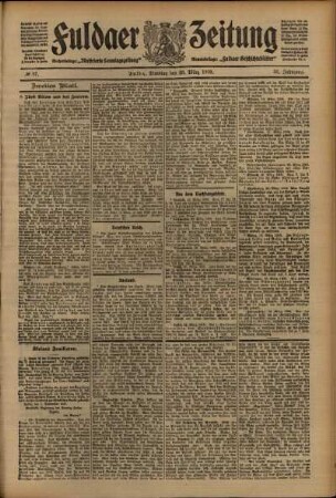 Zweite Ausgabe vom Dienstag, den 23. März 1909.