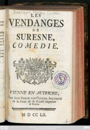Les Vendanges De Suresne : Comedie