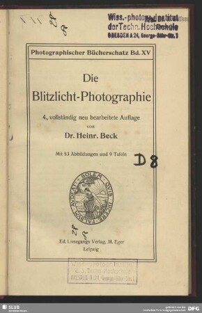 Die Blitzlicht-Photographie