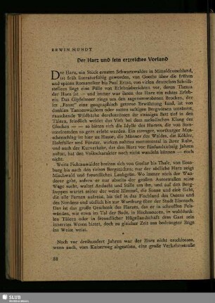 Der Harz und sein erzreiches Vorland