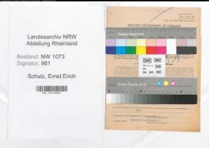 Entnazifizierung Ernst Erich Schulz , geb. 02.08.1901 (Zahnarzt)