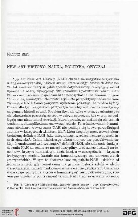 7: New Art History: nauka, polityka, obyczaj