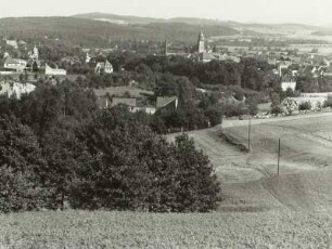 Bischofswerda : Bischofswerda. Stadtansicht von Südwesten gegen Butterberg