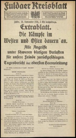 Ausgabe vom Montag, den 18. September 1916.