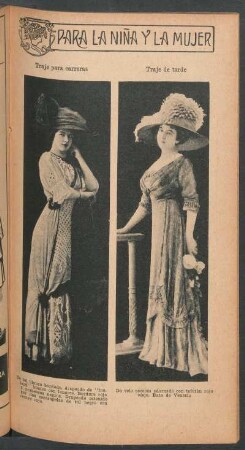 Traje para carreras [y] Traje de tarde - [Fotografías] : Para la niña y la mujer