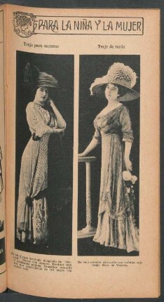 Traje para carreras [y] Traje de tarde - [Fotografías] : Para la niña y la mujer