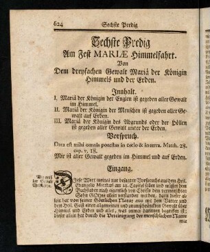 624-635, Sechste Predig am Fest Mariae Himmelfahrt