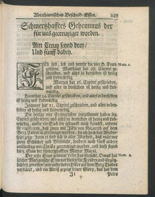 Schmerzhafftes Geheimnus der für uns gecreutziget worden