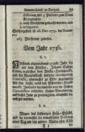 Vom Jahr 1736.