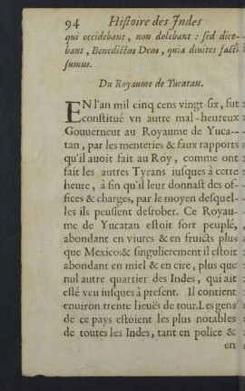 Du Royaume de Yucatan.