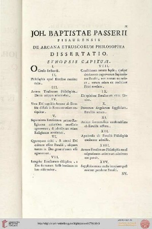 Synopsis Capitum