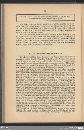 3. Das Anreißen der Kundschaft