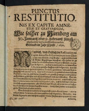 1r-2v, Punctus restitutionis ex capite amnestiae et gravamium ...
