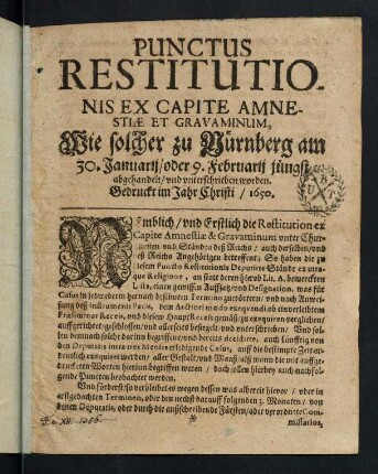1r-2v, Punctus restitutionis ex capite amnestiae et gravamium ...