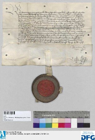 König Maximilian I. stellt der Stadt Nürnberg Quittung aus über 800 fl. rhein. Stadtsteuer für das Jahr 1508.