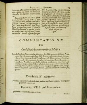 Commentatio XIV. De Confeßionis Sacramentalis vi Medica.