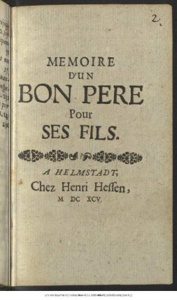 Memoire D'Un Bon Pere Pour Ses Fils