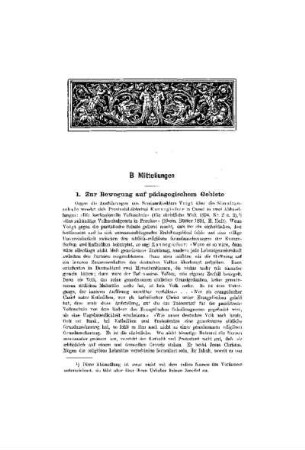 Zur Bewegung auf pädagogischen Gebiete