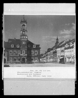 Königsbrück, Marktplatz mit Rathaus