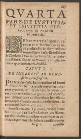 Caput I. De Ingressu Ad Beneficia Ecclesiastica.